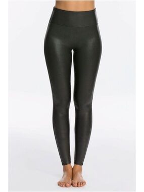 SPANX Faux Leather Leggings in Black - Original Style - Size Medium